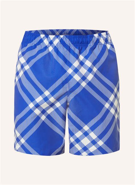 burberry badeshorts blau|BURBERRY Badeshorts in blau/ weiss .